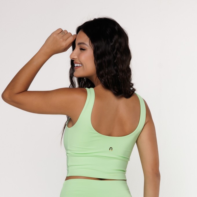 Top Básico Alongado Verde Pixy