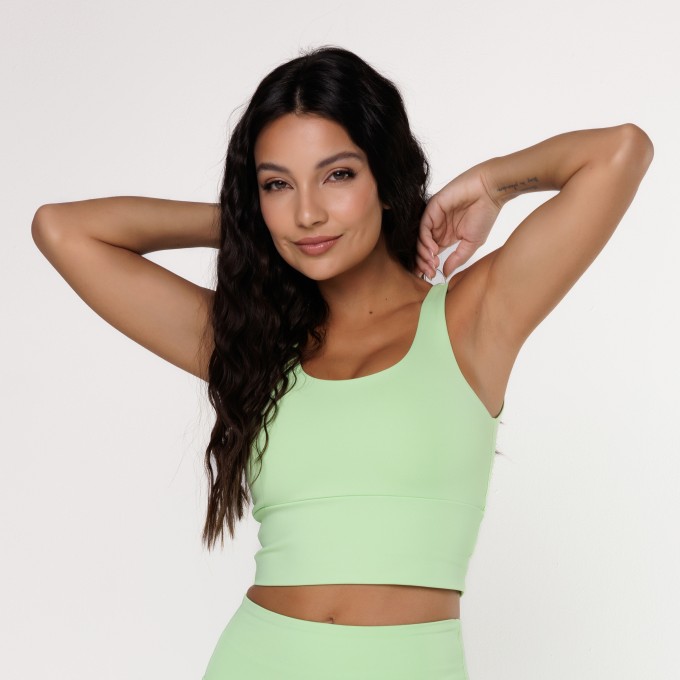 Top Básico Alongado Verde Pixy