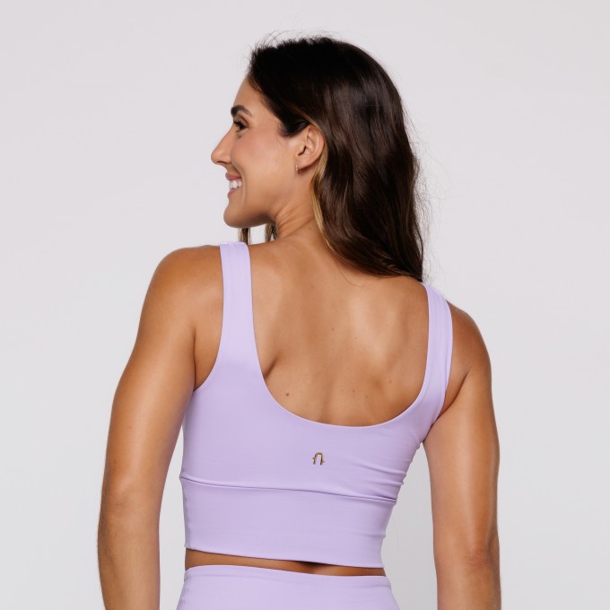 Top Básico Alongado Lavanda