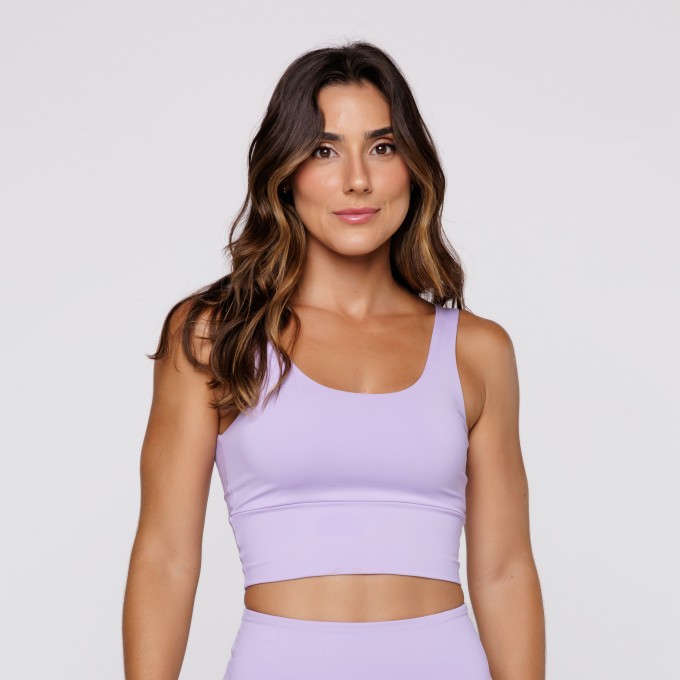 Top Básico Alongado Lavanda