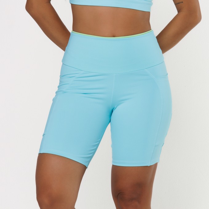 Bermuda Start Com Bolso Lateral Poliamida Azul Soul