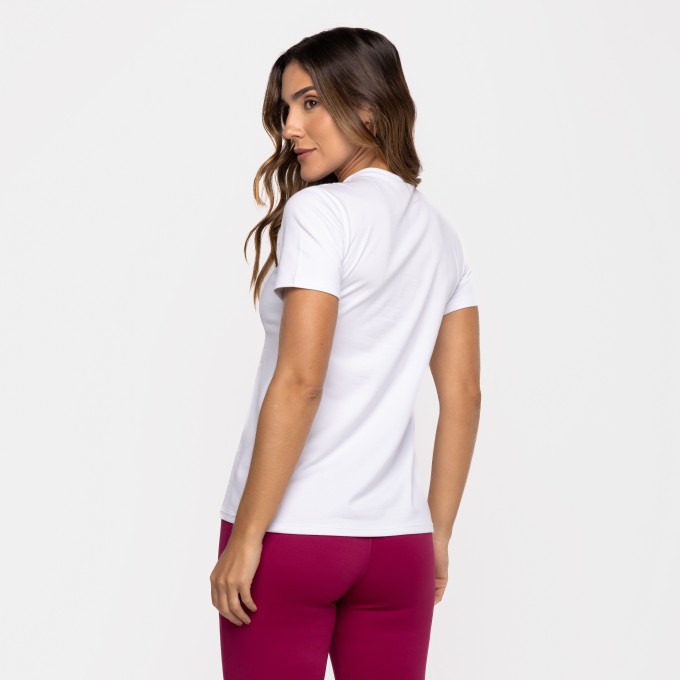 T-Shirt Slim Algodão Branca