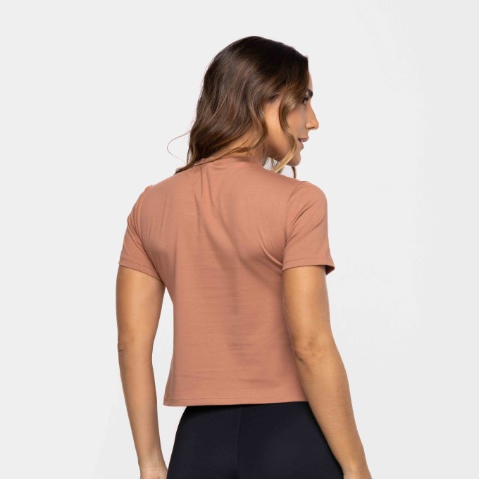 T-Shirt Ampla Algodão Ganache Mocha