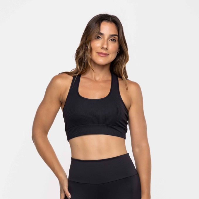 Top Sense com Bolso Preto