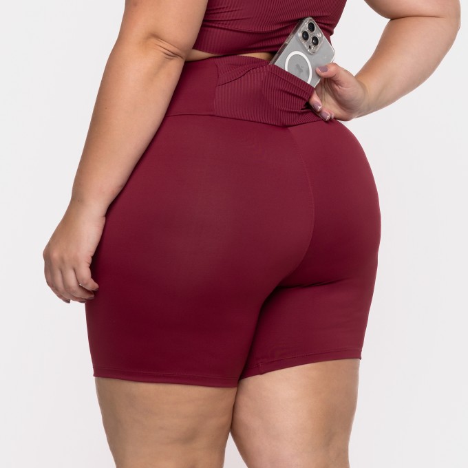 Bermuda Sense Bolso Invisível Romã