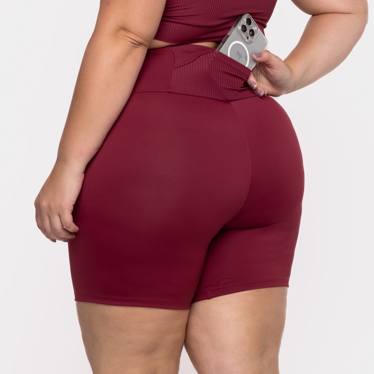 Bermuda Sense Bolso Invisível Romã