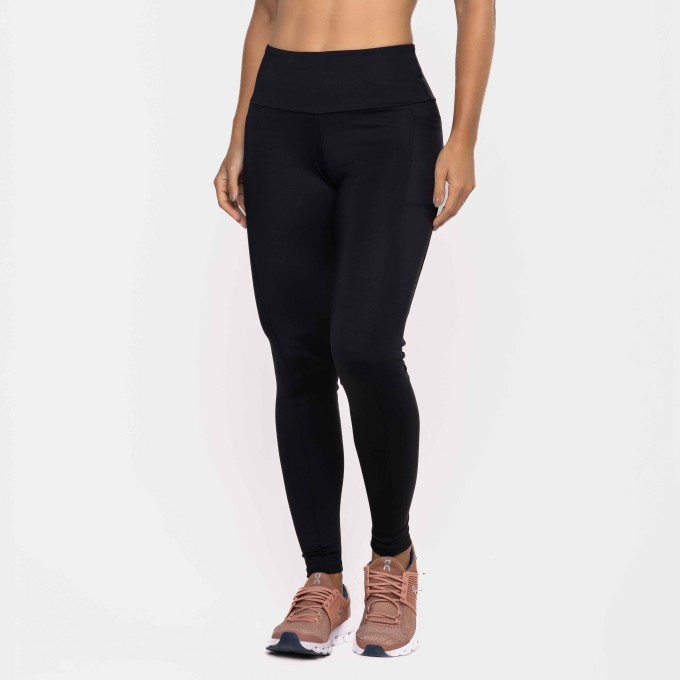 Legging Street com Bolsos Laterais Poliamida Preta
