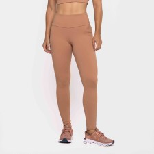 Legging Street com Bolsos Laterais Poliamida Ganache Mocha