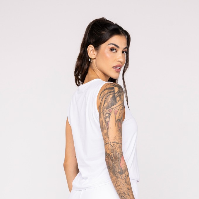 Cropped de Corrida Street Branca