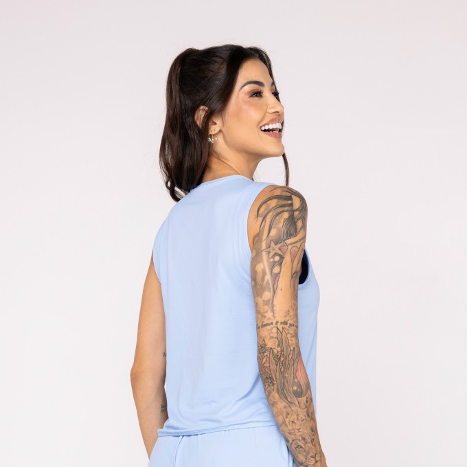 Cropped de Corrida Street Blue Ligth