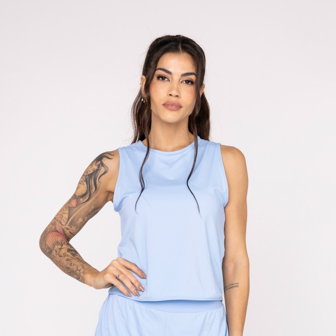 Cropped de Corrida Street Blue Ligth