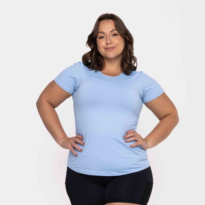 Blusa de Corrida Street Blue Ligth