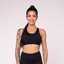 Top Brisa com Alças Cruzadas Nas Costas Preto