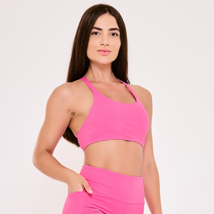 Top Nadador Brisa Rosa Chiclete