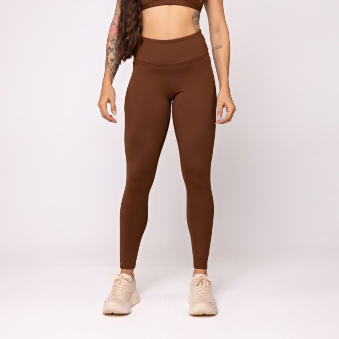 Legging Brisa com Bolsos Laterais Cacau