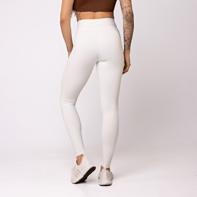 Legging Essência Com Cadarço Ajustável Off/Cacau