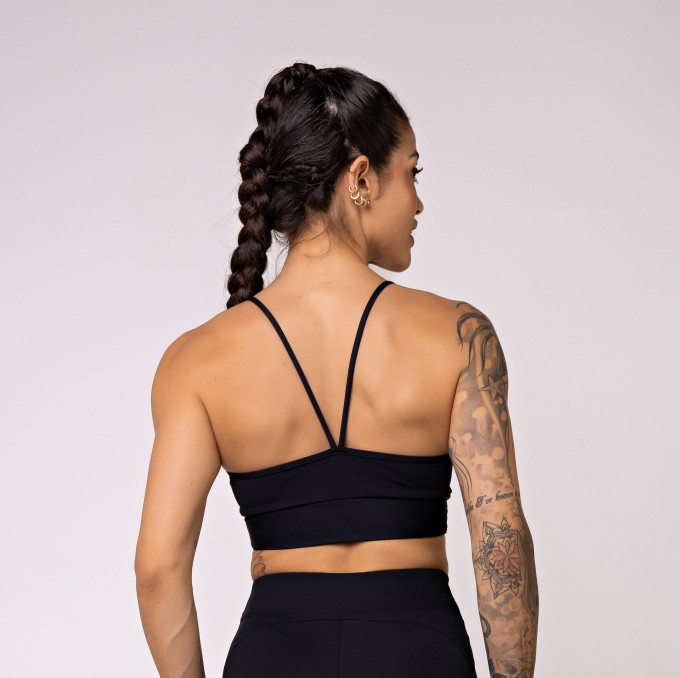 Top Ondas Texturizado Preto