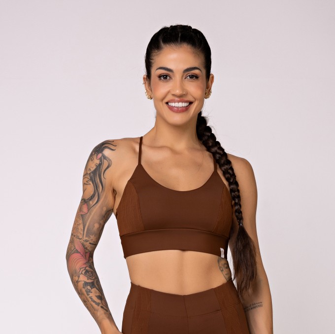 Top Ondas Texturizado Cacau