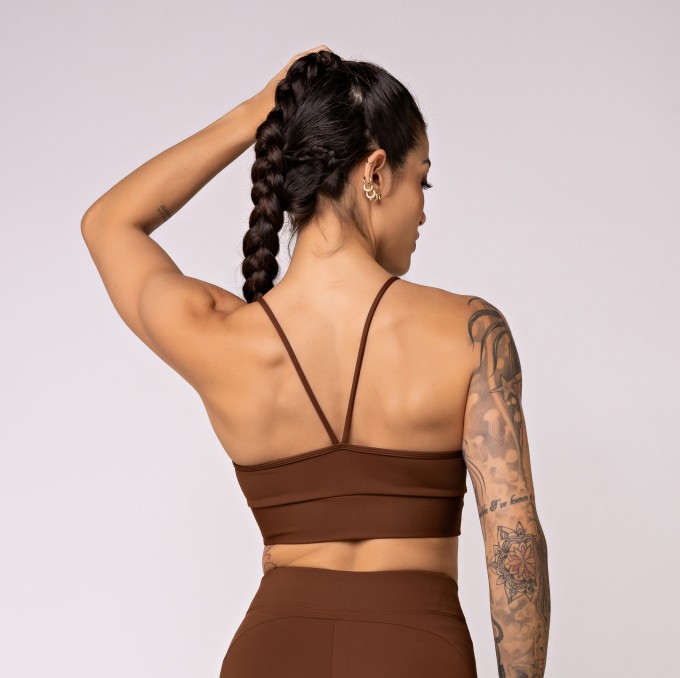 Top Ondas Texturizado Cacau