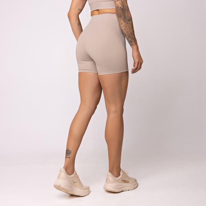 Short Ondas Texturizado Tapioca