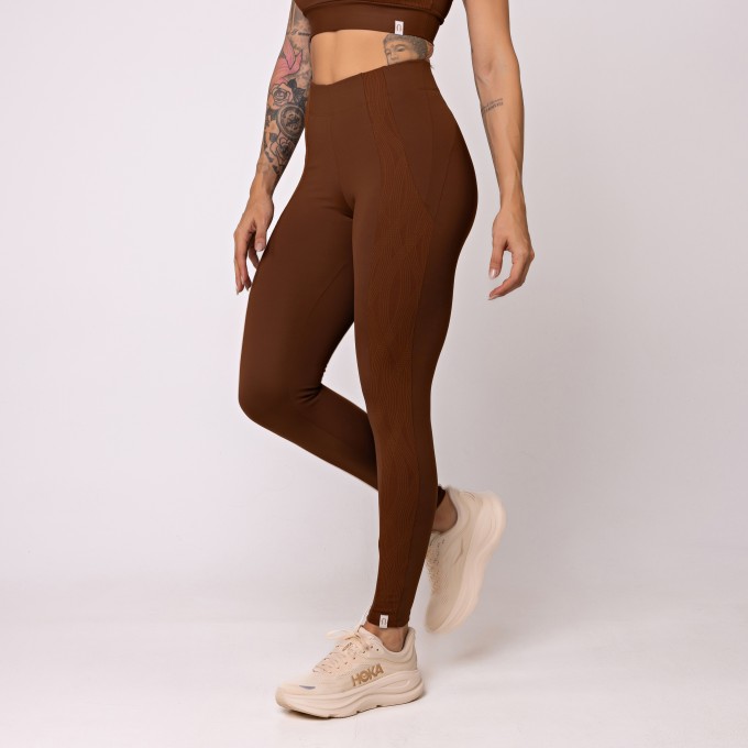 Legging Texturizada Ondas Cacau