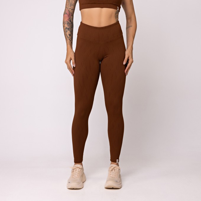 Legging Básica Texturizada Cacau