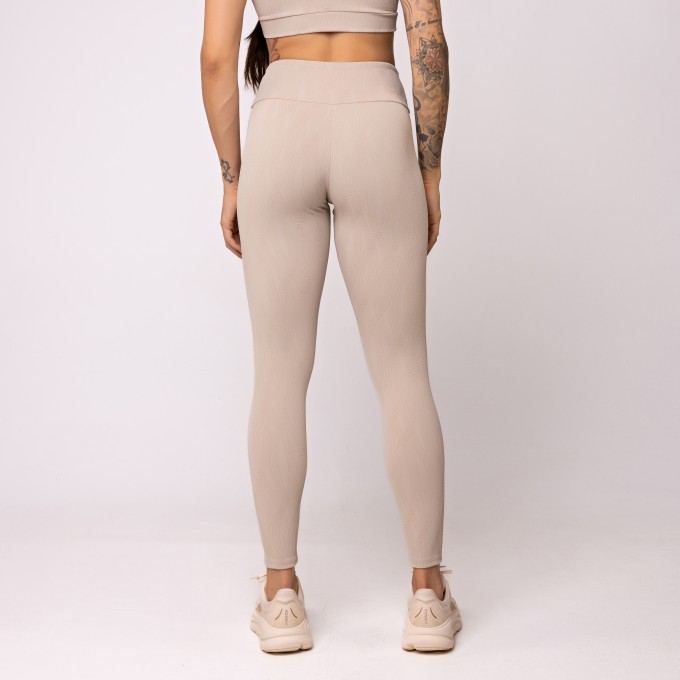 Legging Básica Texturizada Tapioca