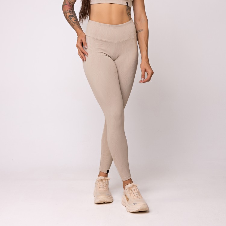 Legging Básica Texturizada Tapioca