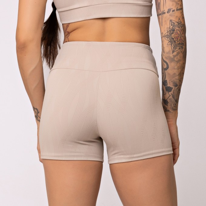 Short Básico Texturizado Tapioca