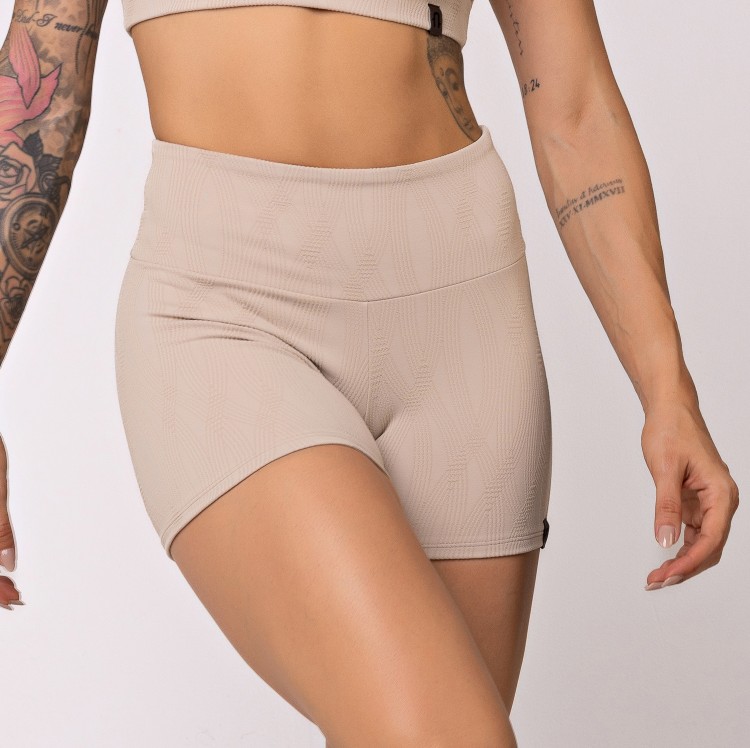 Short Básico Texturizado Tapioca