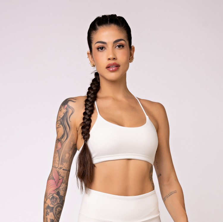 Top Alças Cruzadas Oásis Offwhite