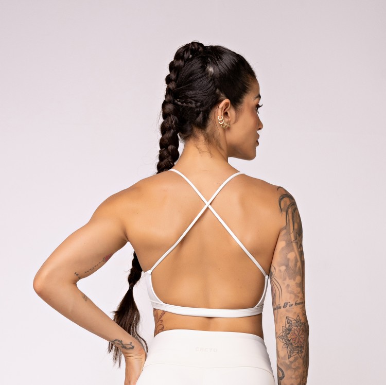 Top Alças Cruzadas Oásis Offwhite
