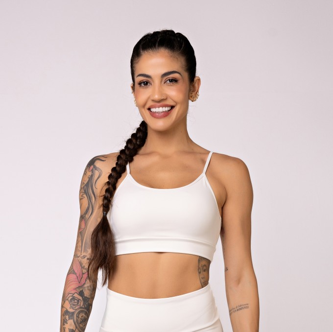 Top Com Alças Finas Dunas Offwhite
