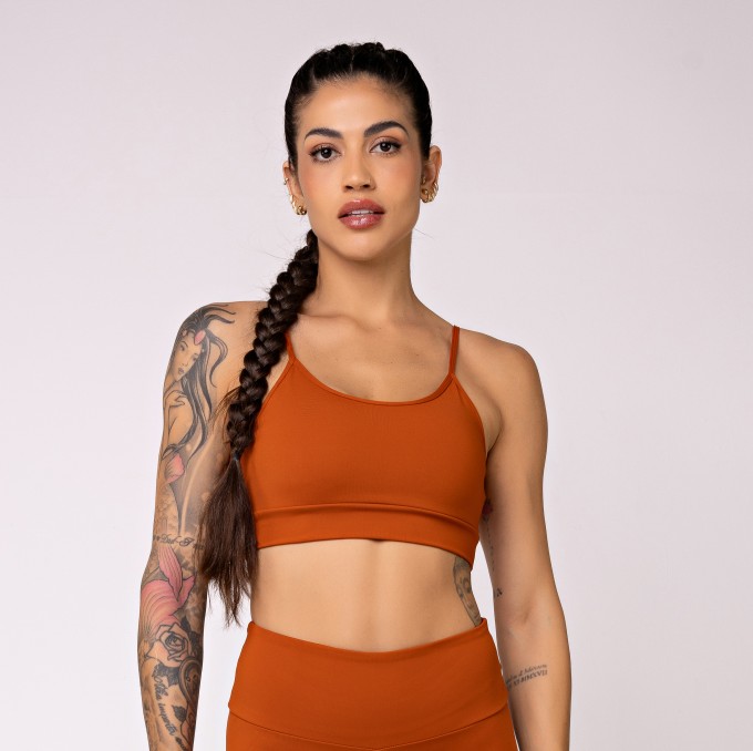 Top Com Alças Finas Dunas Bronze