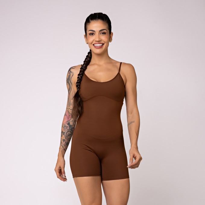 Macaquinho com Alcinhas Reguláveis Oásis Cacau