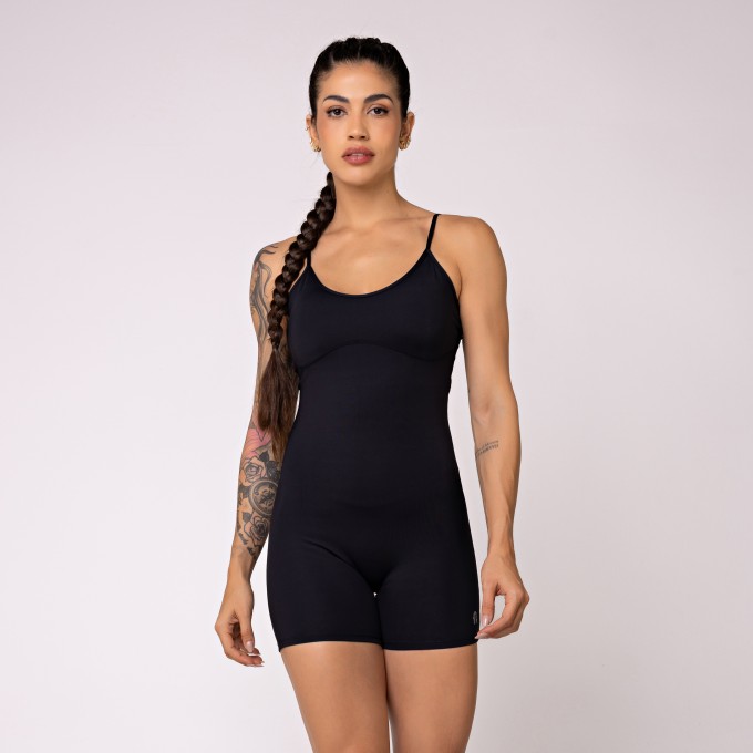 Macaquinho com Alcinhas Reguláveis Oásis Preto