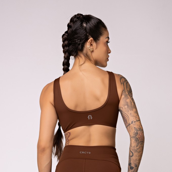 Top com Recortes Impulso Cacau