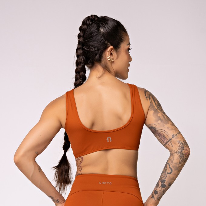 Top com Recortes Impulso Bronze