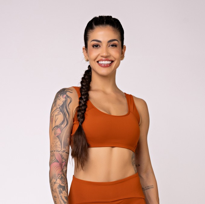 Top com Recortes Impulso Bronze