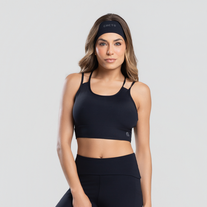 Top com Alças Cruzadas Fusion Preto