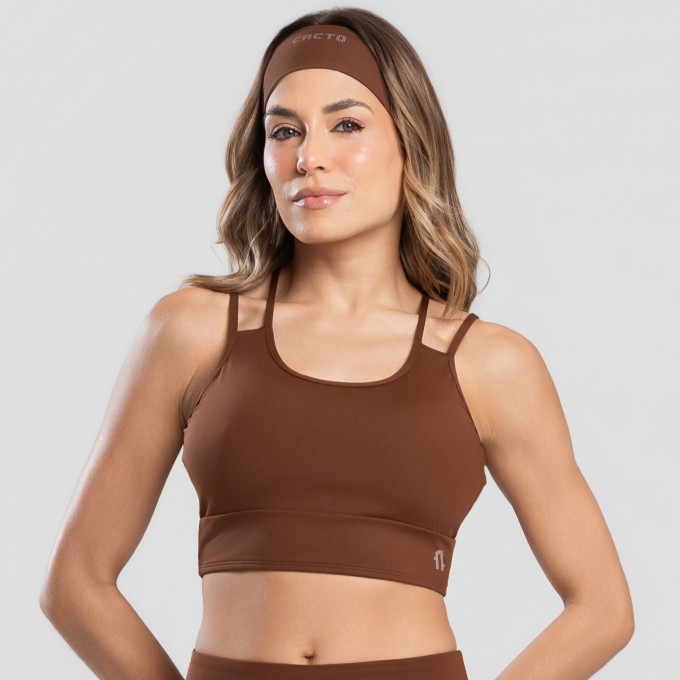 Top com Alças Cruzadas Fusion Cacau