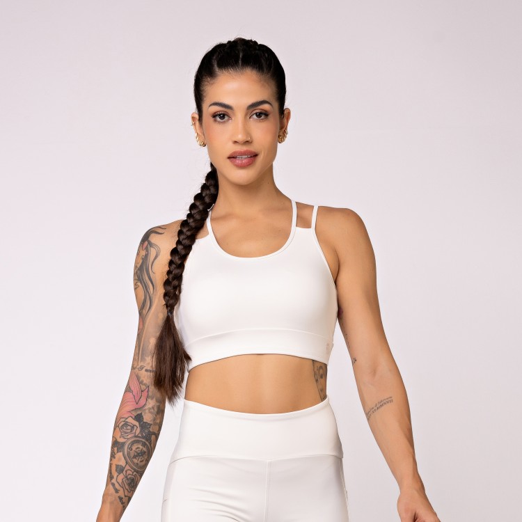 Top com Alças Cruzadas Fusion OffWhite