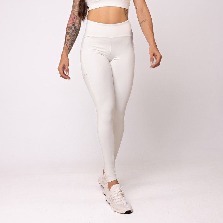 Legging com Bolso Lateral Impulso OffWhite