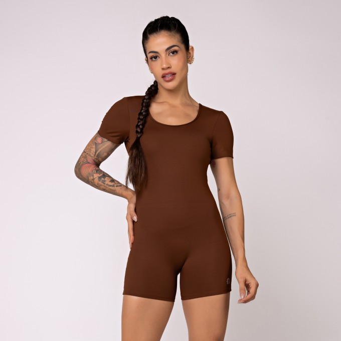 Macaquinho Manga Curta Impulso Cacau