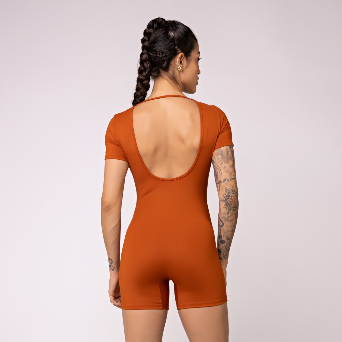 Macaquinho Manga Curta Impulso Bronze