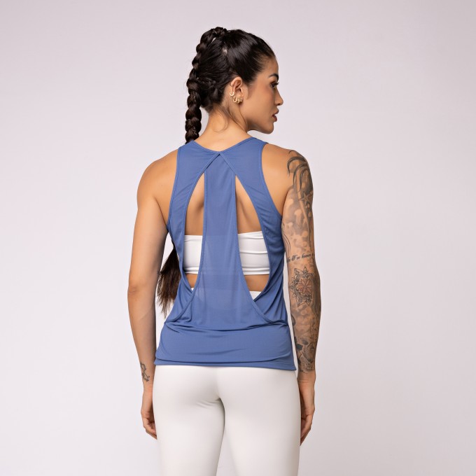 Regata Lumi em Crepe Azul
