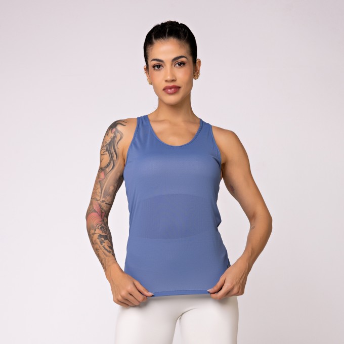 Regata Lumi em Crepe Azul