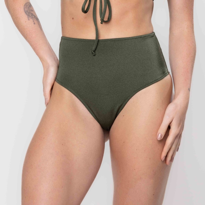 Calcinha Biquíni Hot Pants Fio Duplo Glee Verde Militar